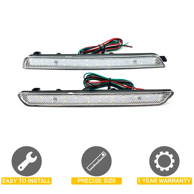 2Pcs LED Taillight Rear Bumper Lamp Red Running Brake Light White Reversing Light For Mazda 3 Axela BK5P BKEP BK3P Mazdaspeed 3