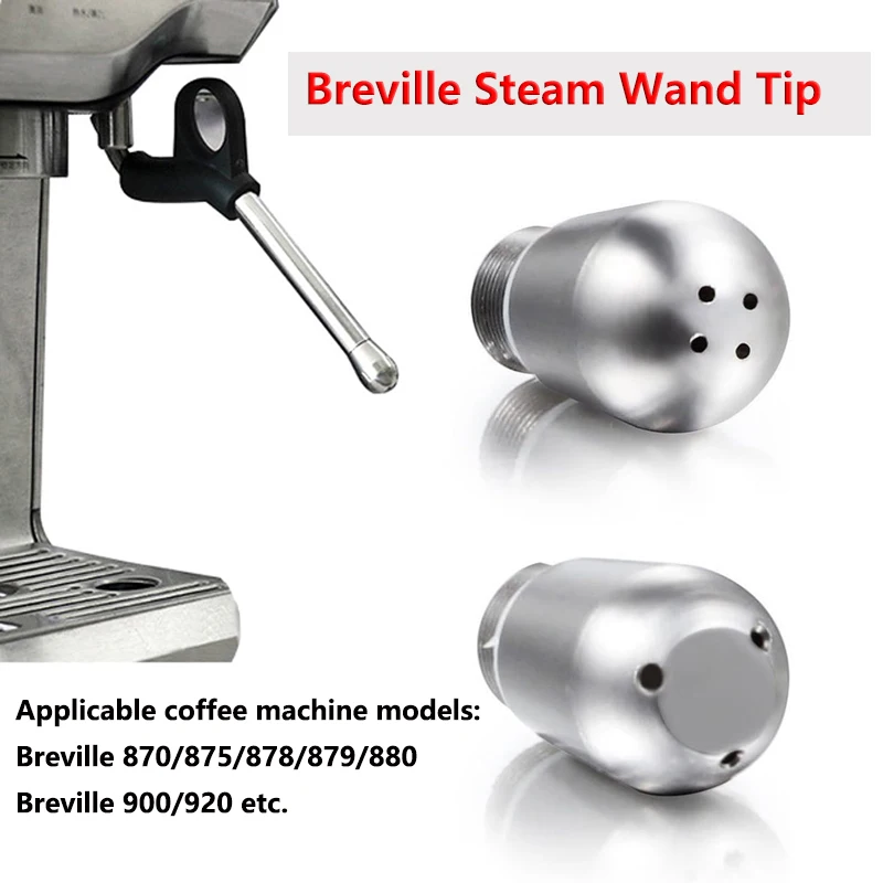 Coffee Machine Milk Foam Spout Steam Nozzle 3/4 Hole Steam Nozzle Tip Spout for Sage Breville 870/875/878 Coffee Machines