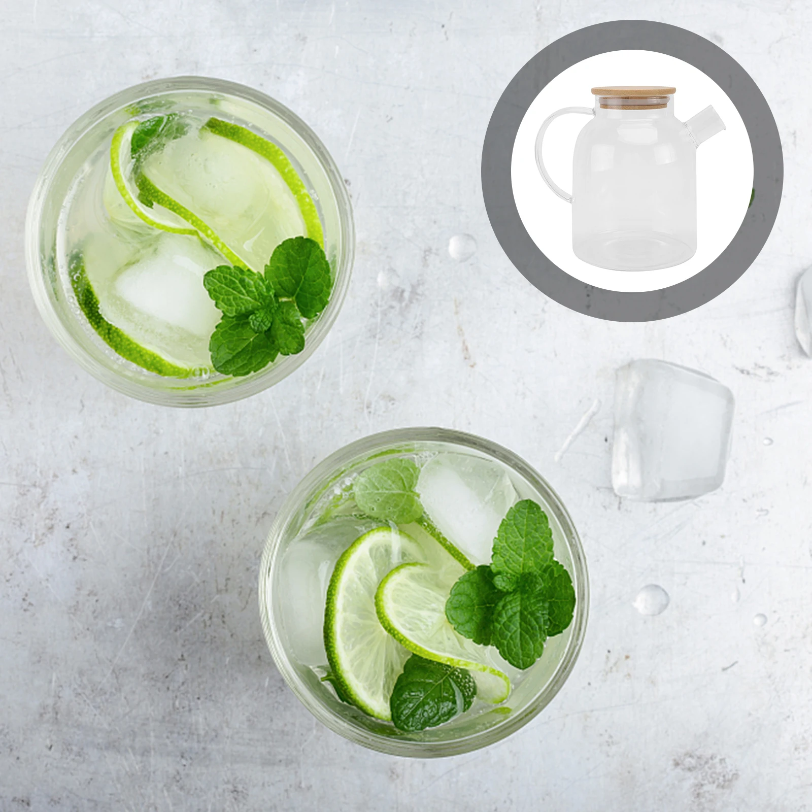 

Heat Resistant Glass Teapot Transparent Practical for Cold and Hot Drinks Large Capacity Home Entertaining Tea Kettle