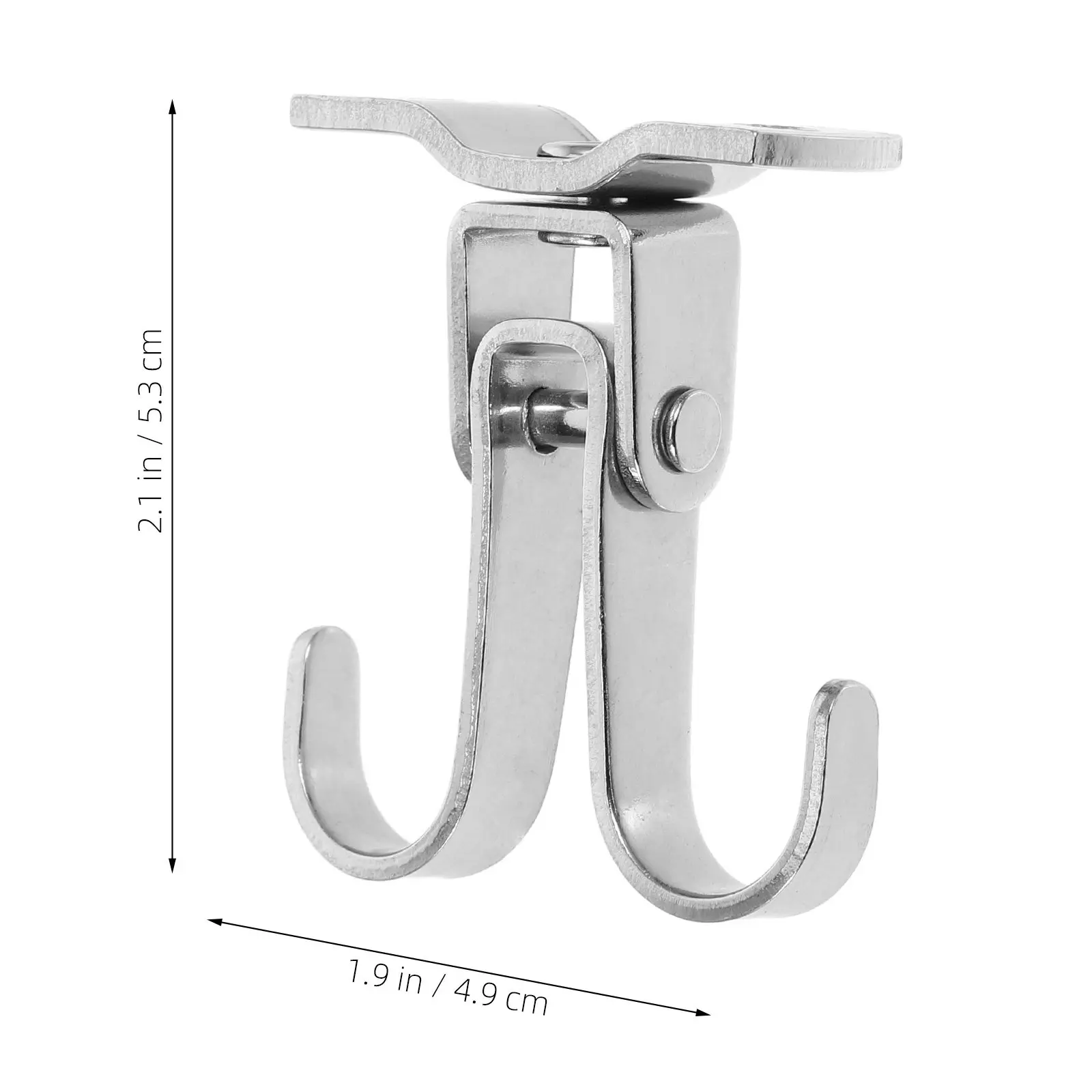 2Pcs Stainless Steel Ceiling Hooks Heavy Duty Wall Mount Hanging Brackets for Projection Screens Classroom