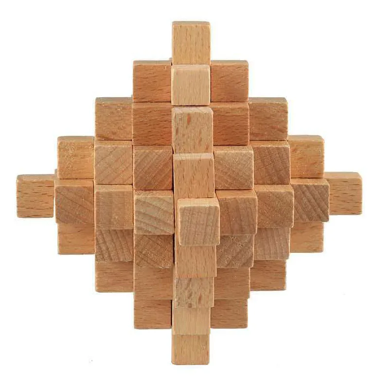 Difficult LuBan Lock Pineapple Shaped Wooden Brain Teaser Puzzles For Kids Adults Educational Mind Toys IQ Challenge Gifts view 6