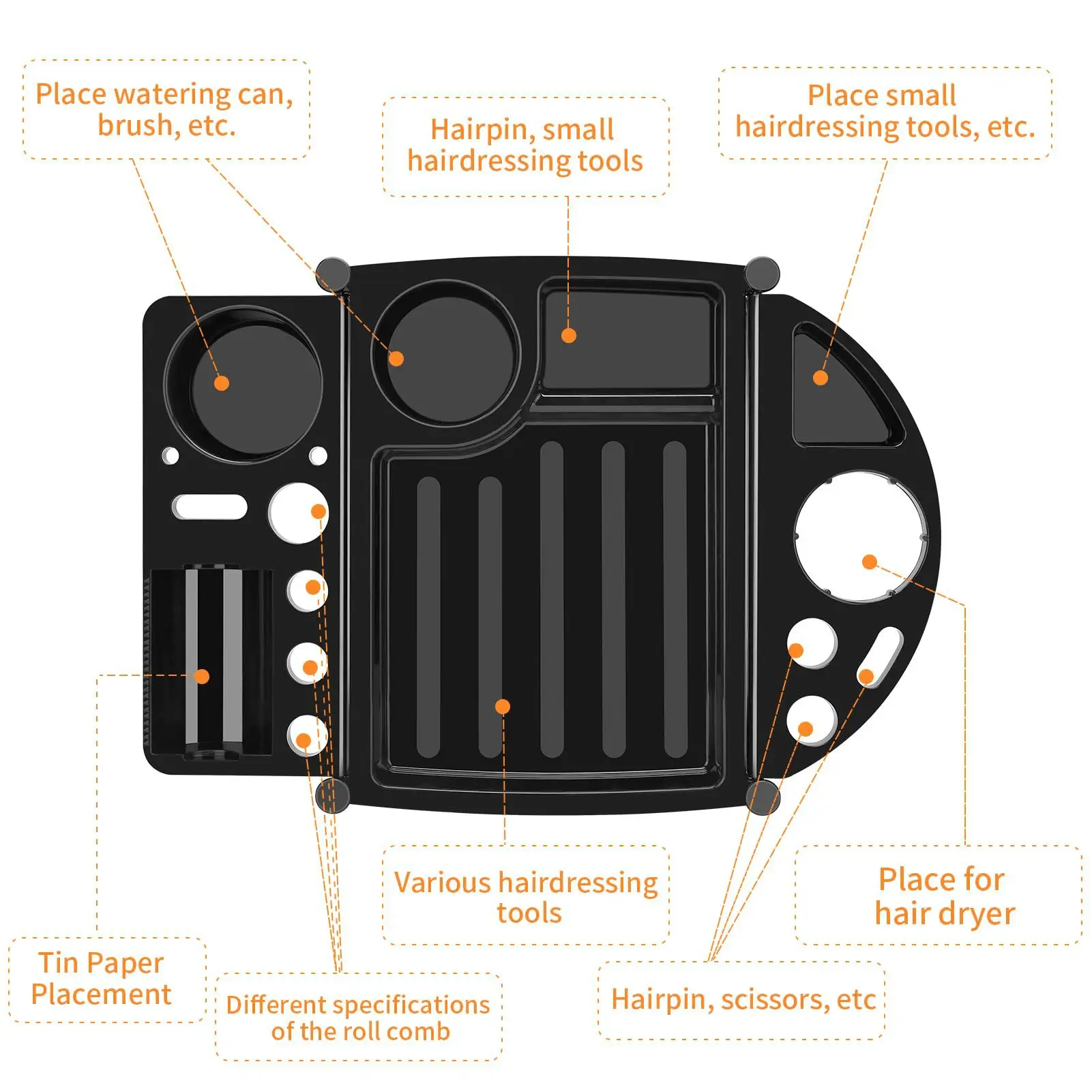 Modischer multifunktionaler Friseursalonwagen, mobiler Salon-Ausrüstungswagen mit Rack