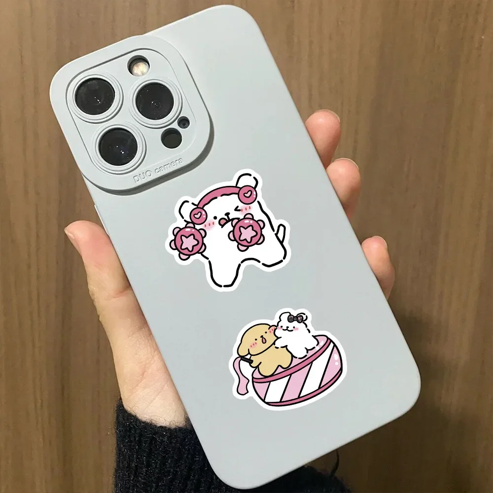 Linha de música dos desenhos animados cão no livro adesivos 50 pçs brinquedo diy portátil bagagem skate mala guitarra graffiti decalque adesivo