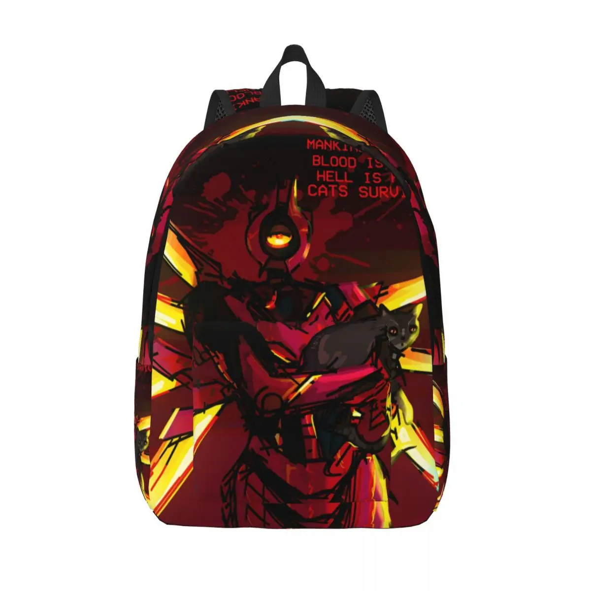 Ultrakill V1 V2 Shooting Game Backpack for Men Women Cool School Hiking Travel Daypack Hell is Full College Shoulder Bag Outdoor