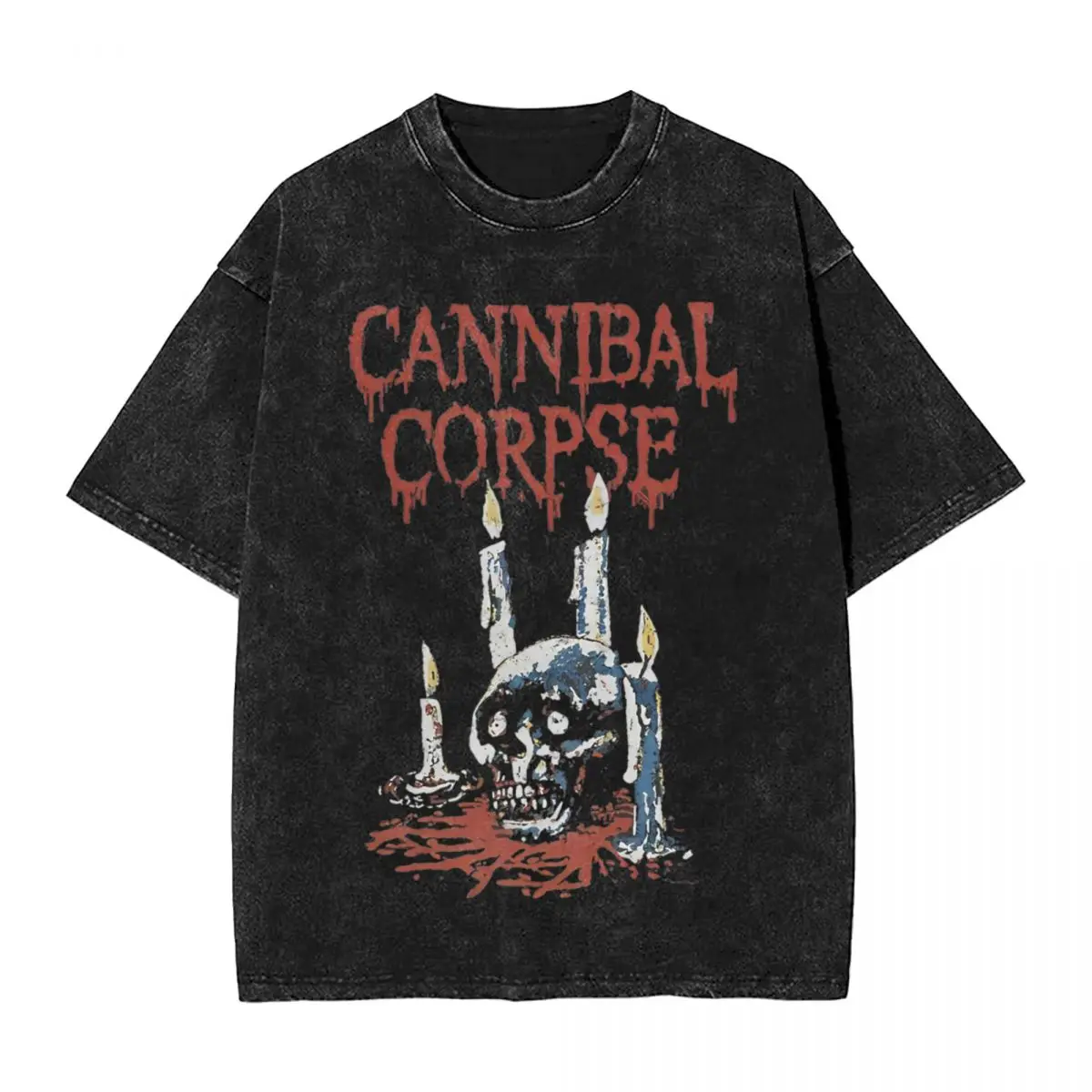 Cannibal Corpse Ritual Candles T Shirts Washed 100% Cotton Harajuku T-Shirt Vintage Men Women Tops Streetwear Summer Tees