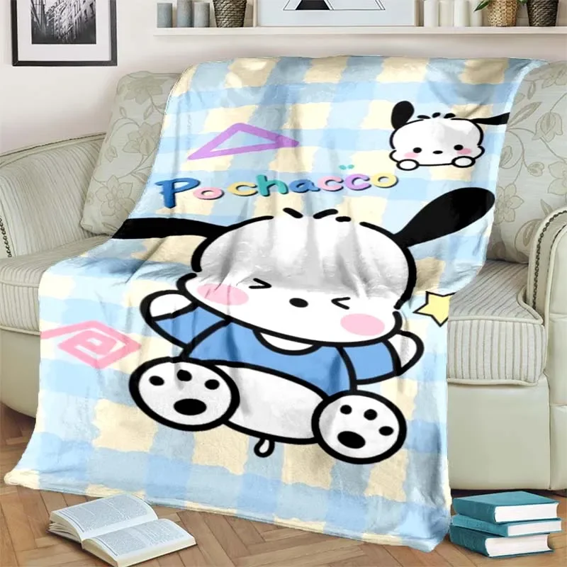 Sanrio Cartoon Cute Pochacco Blanket Soft and Comfortable Children's Nap To Sleep Blanket Girl Gift