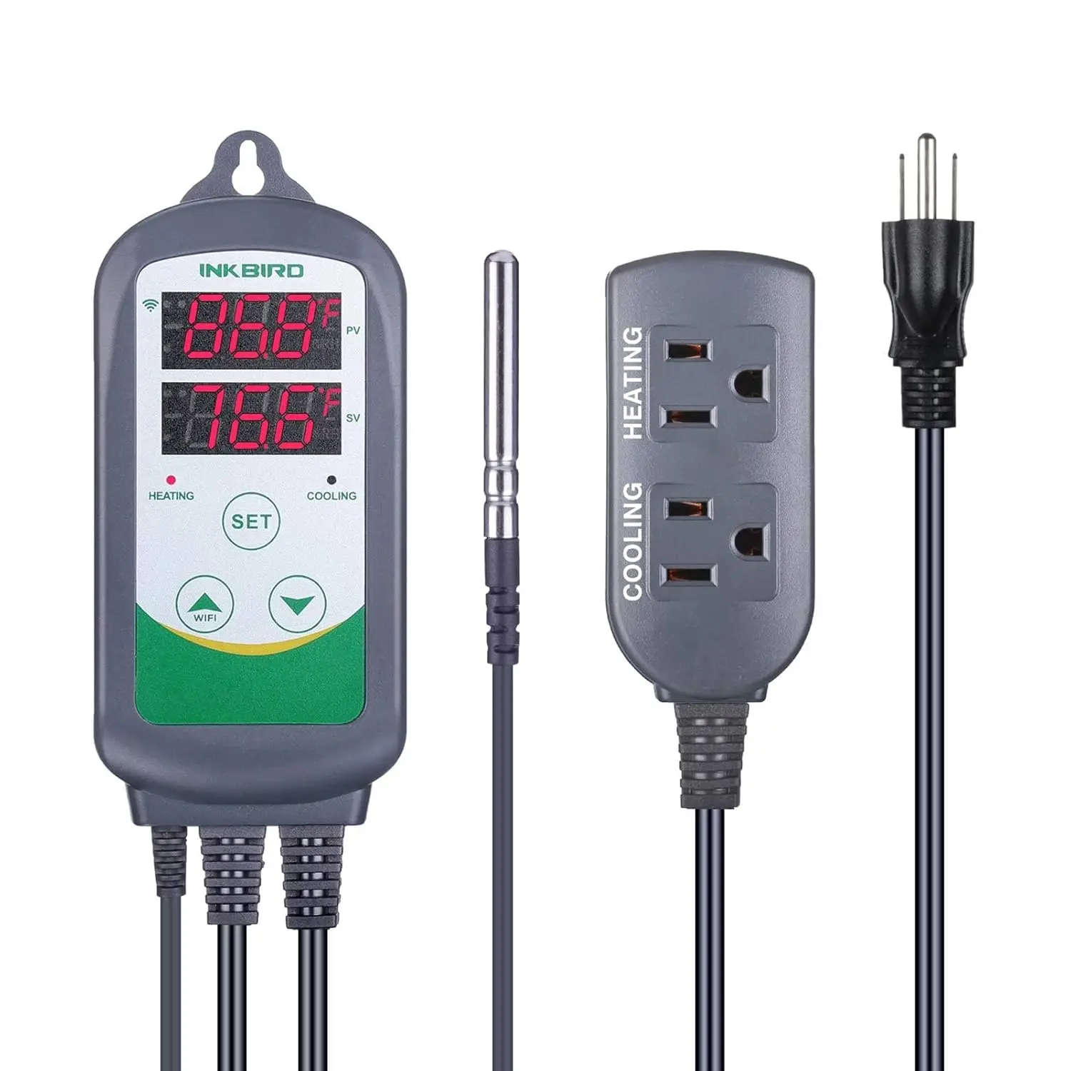 

WiFi Temperature Controller for Home Brewing, Fermentation, Greenhouse - Remote Monitoring & Dual Relay