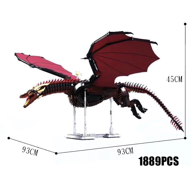 Movie Winterfell Castle Dragon Viserion Mother Black Death Balerion Anime Action Figures Building Blocks Toys