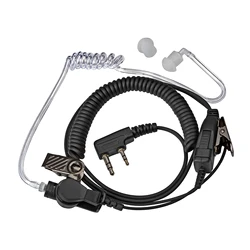Kenwood Retevis PUXING Baofeng UV-5R BF-888S 2 웨이 라디오 용 마이크가있는 2 핀 은밀한 음향 튜브 이어폰 감시 헤드셋