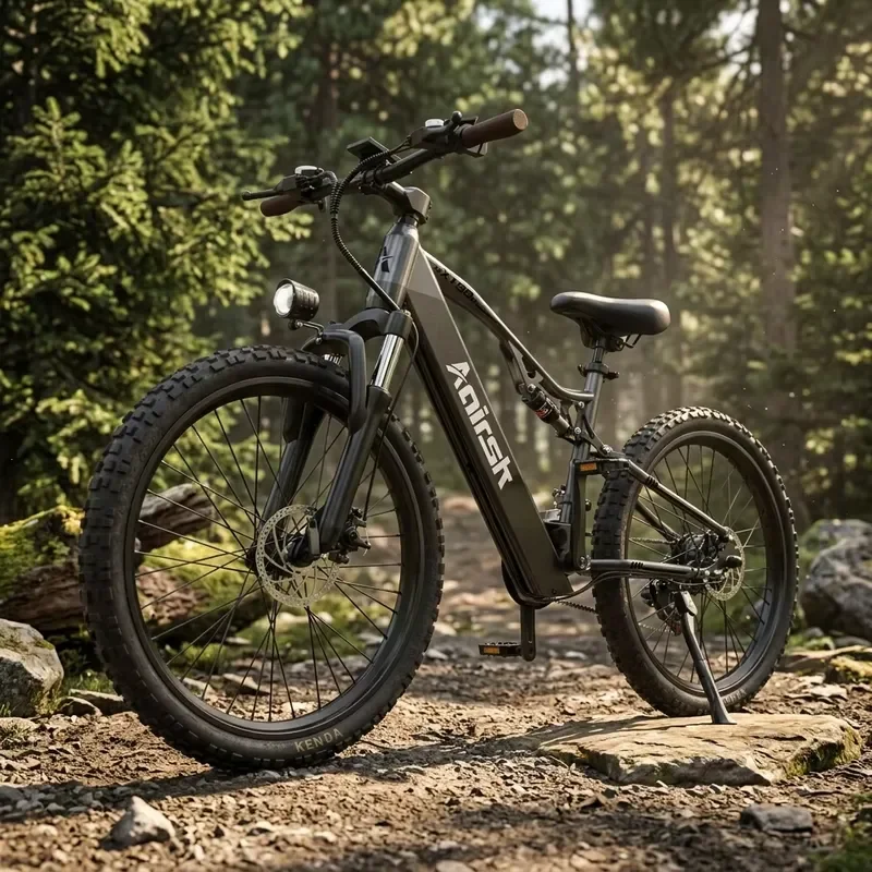 STROVAN XT90 Mountain Bike 250W Brushless Mid Drive 25km/h 48V 20Ah Lithium Battery 26'' Full Suspension Carbon Steel