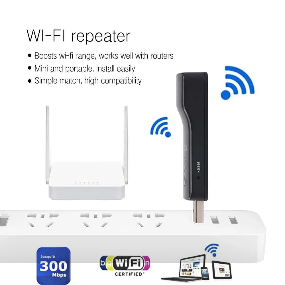 300Mpbs USB لاسلكي واي فاي محول شبكة التلفزيون الذكي العالمي HDTV RJ45 Lan ميناء مكرر AP WPS لتلفزيون سامسونج سوني