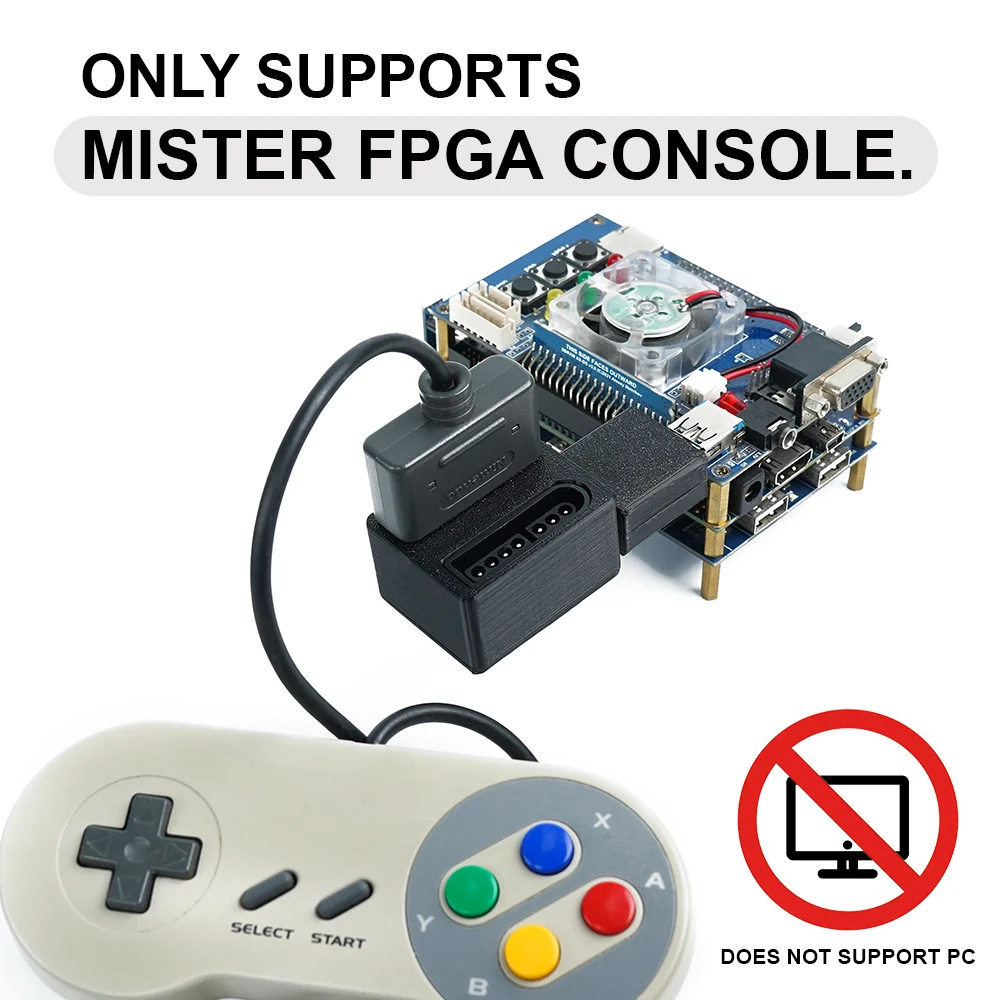Adattatore SNAC per controller di gioco a 2 giocatori per convertitore joystick SNES/NES per MiSTer FPGA