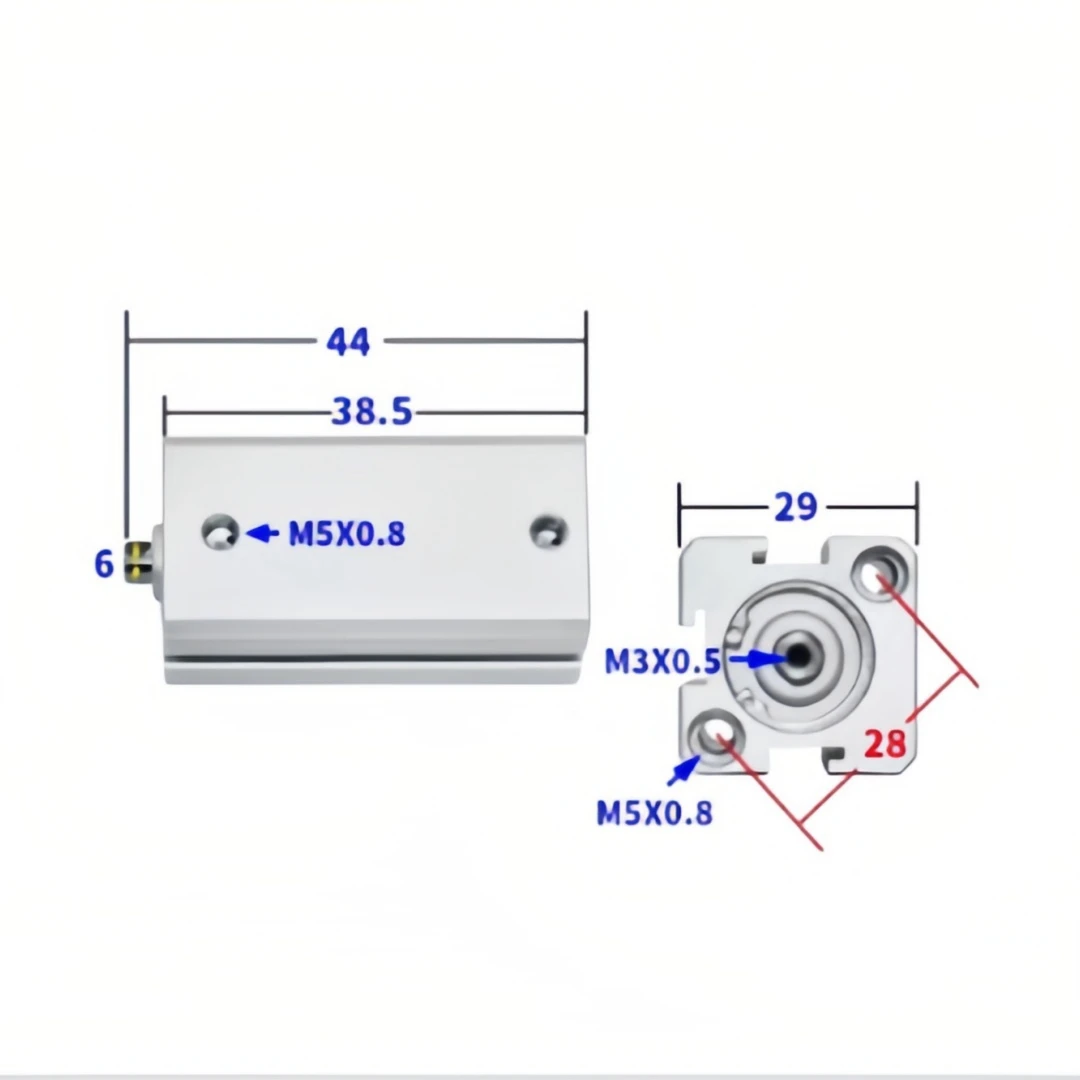 Pneumatic Cylinder 12 Inch Stroke 2 Position Pneumatic Cylinder Air Tank 7 Gallon Aluminum 8 Inch Air Cylinder SDA16-10-S