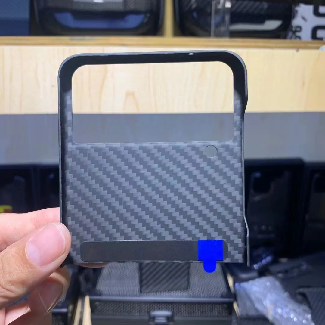 Pure Real Carbon Fiber Case สำหรับ Samsung Galaxy Z Flip 4กรณี Ultra-Thin Anti-Drop สำหรับ Z flip 4 Aramid Fiber Hard โทรศัพท์