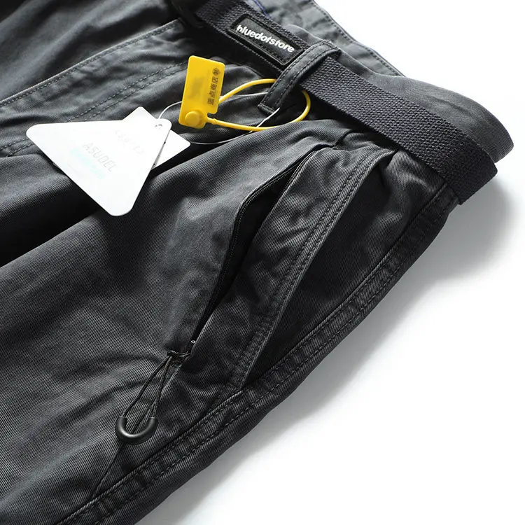 Herren-Schwerlasthose aus Baumwolle mit konischem Schnitt, geradem Bein, für Freizeit, Herbst, Outdoor, Wandern, Camping, dicke, lockere, lange Arbeitshose – Detail 15