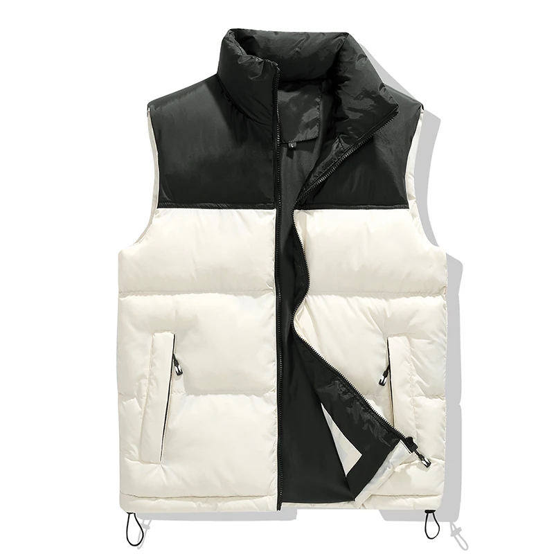 Winter Men Windproof Casual Sleeveless Vests Coat Men Outerwear Outdoor Cargo Vests Man Stand Collar Waistcoat Vest Big Size 8XL