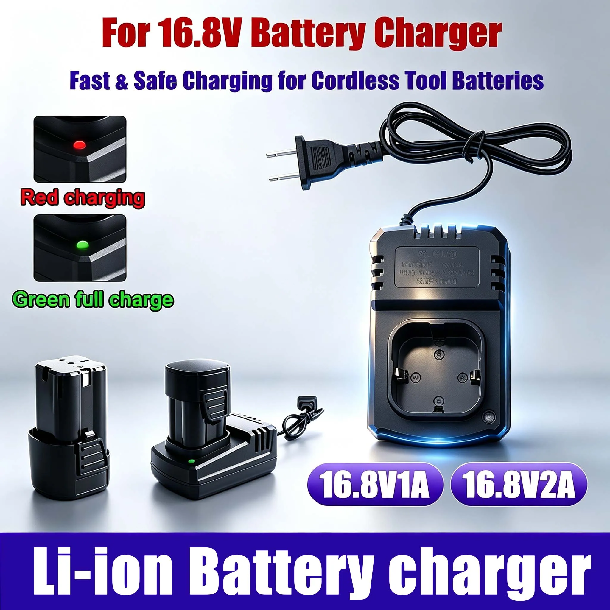 Batterie rechargeable au lithium-ion 16,8 V, accessoires pour outils électriques sans fil, tournevis, perceuse, mini-meuleuse d'angle