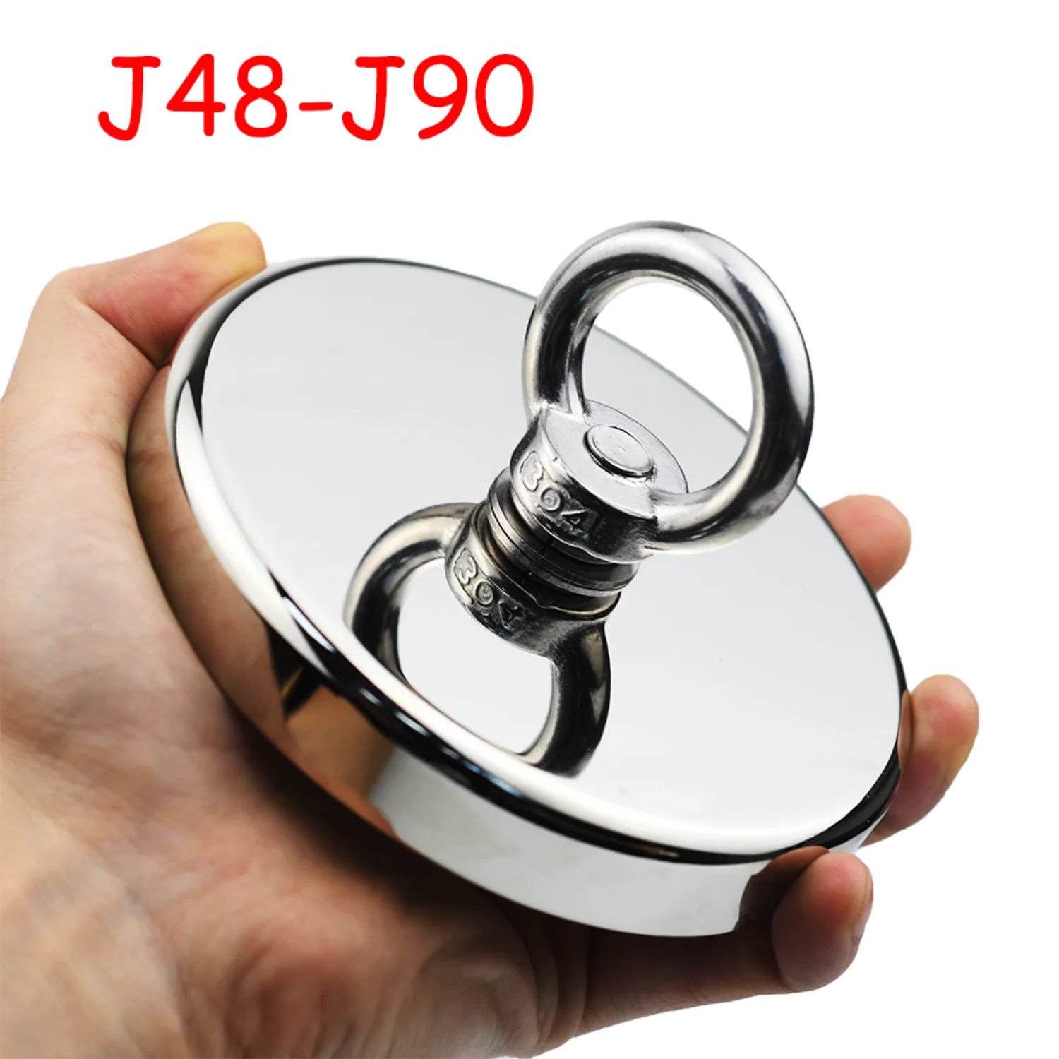 

48-90 Super Strong Neodymium Magnets N52 Iman Salvage Magnet Fishing with Countersunk Hole Eyebolt for Magnetic Fishing Magneat