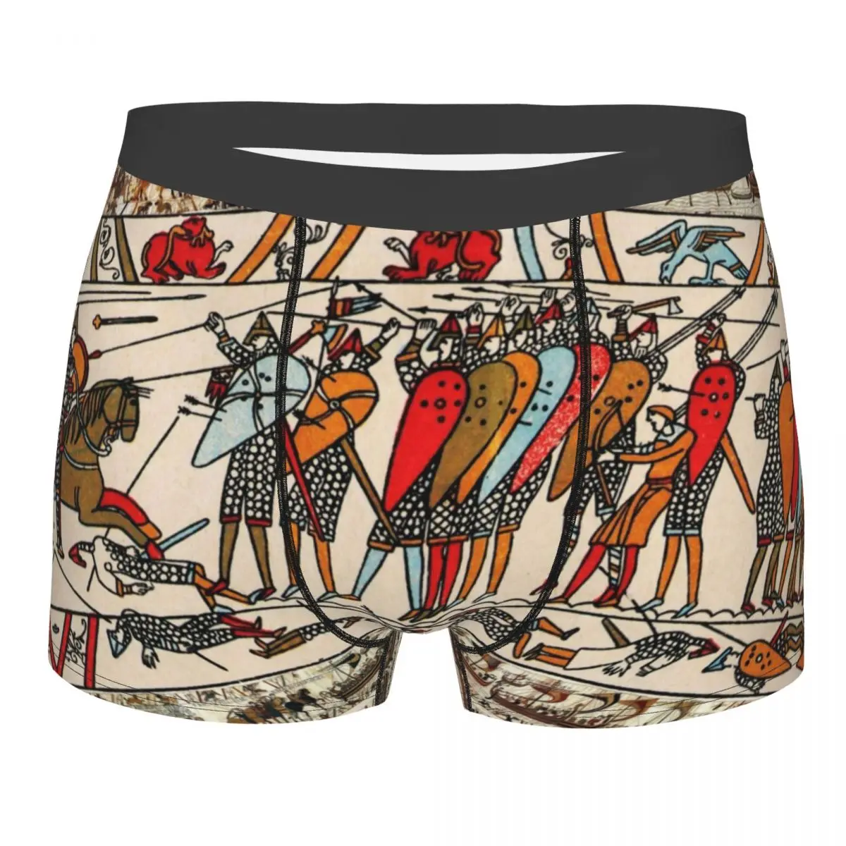 Men The Bayeux Boxer Briefs Shorts Panties Breathable Underwear Battle of Hastings Norman Knights Homme Novelty Underpants