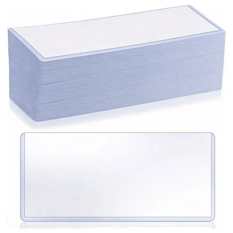 ●Clear Money Holder 100-Pack Currency Topload Holder, Hard Plastic Rigid Protective Dollar Bill Sleeves Waterproof