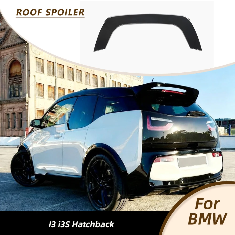 

Car Rear Trunk Roof Spoiler Boot Wing Fit For BMW I3 i3S Hatchback 2014-2020 RearWindow Wing Lip Gloss Black FRP Trunk Wing