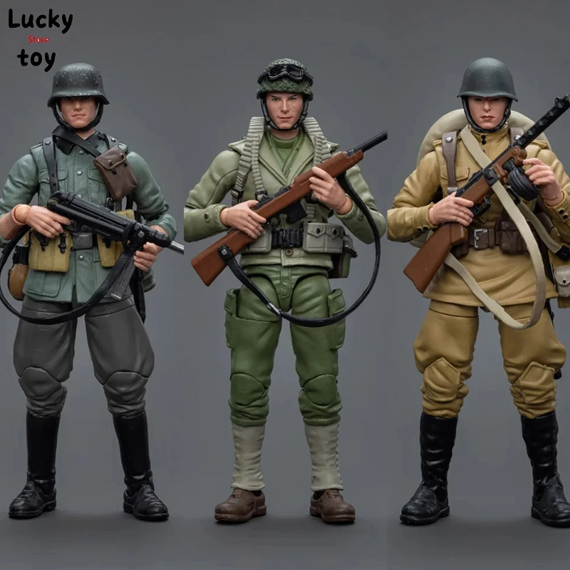 JOYTOY 1/18 Schaal Mannelijke Soldaat Verenigde Staten Leger Wehrmacht Sovjet-Infanterie 3.75 inch Action Figure Model JT8919 JT8926 JT8933