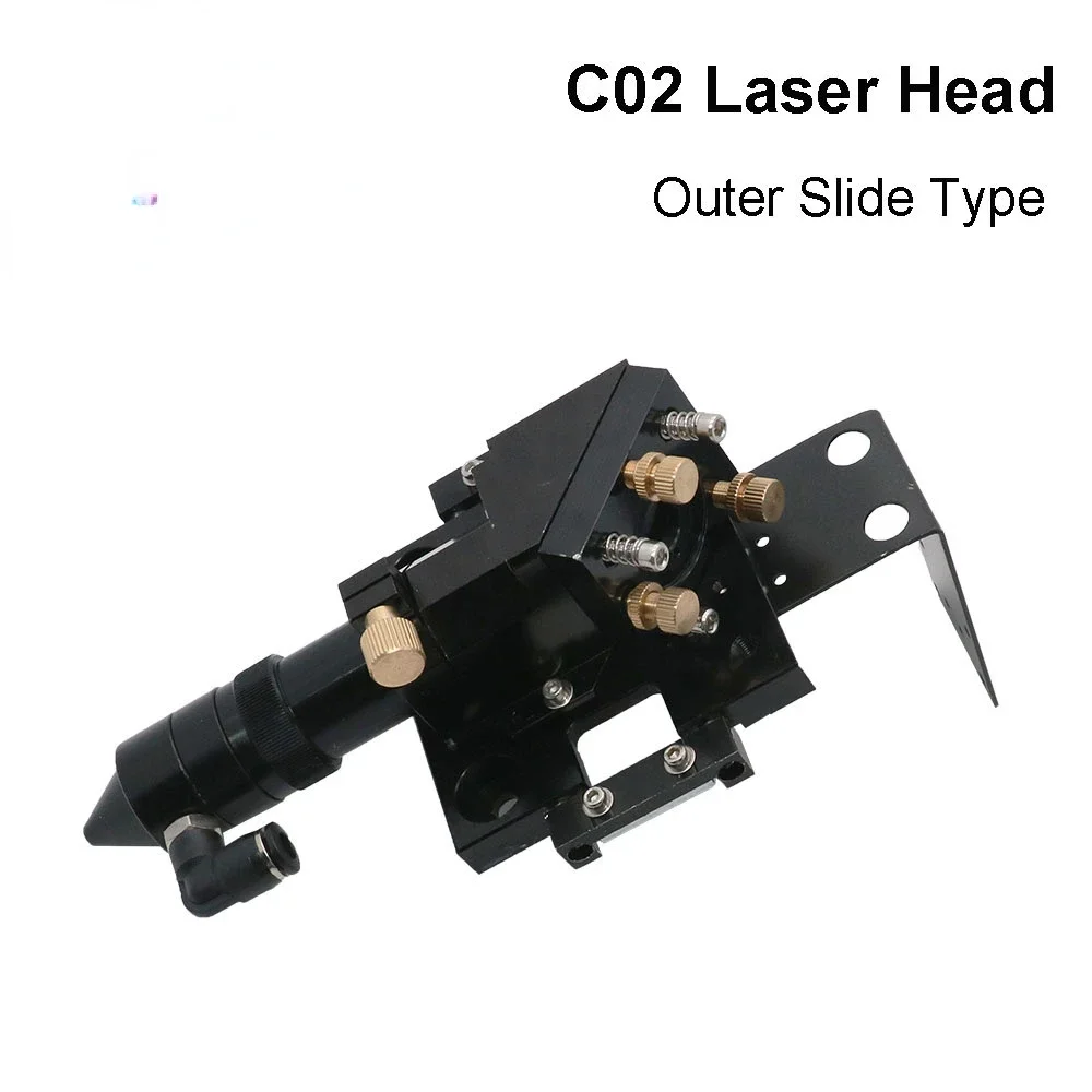 

New Arrival CO2 Laser Head for Dia.20mm FL 50.8/63.5mm Lens D25mm Mirror Outer Slider Type with Air Assist Nozzle