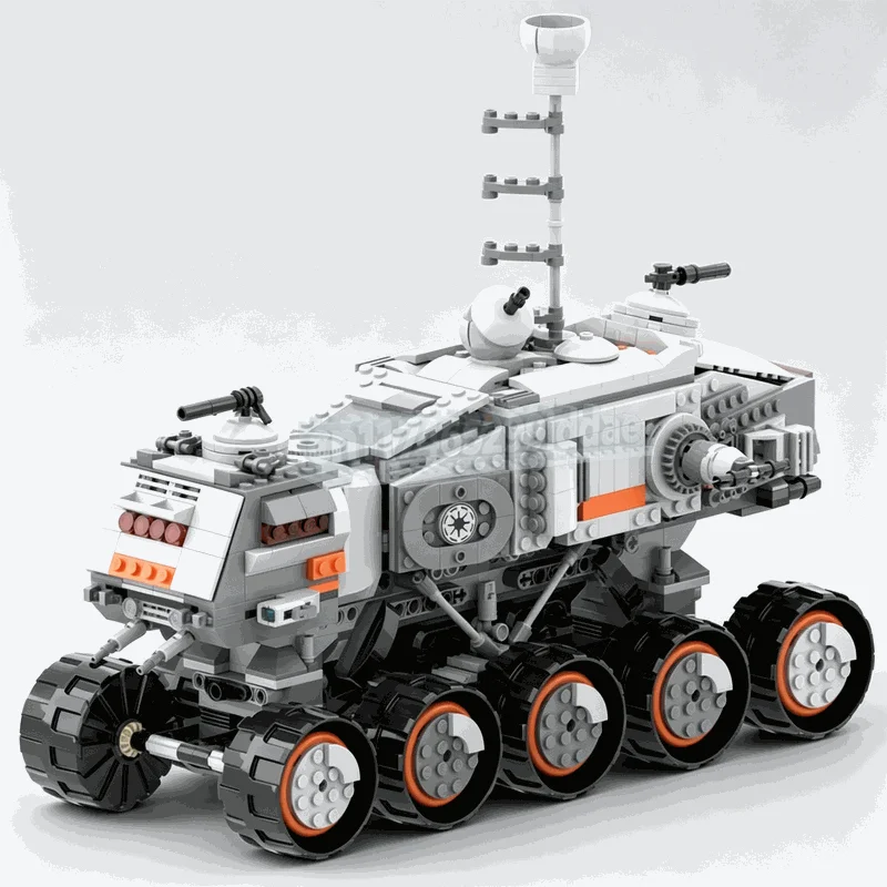 1126PCS Futuristic Eight Wheel Exploration Vehicle Building Blocks Sci Fi Transport Model DIY Assembly Toy Creative Display Gift