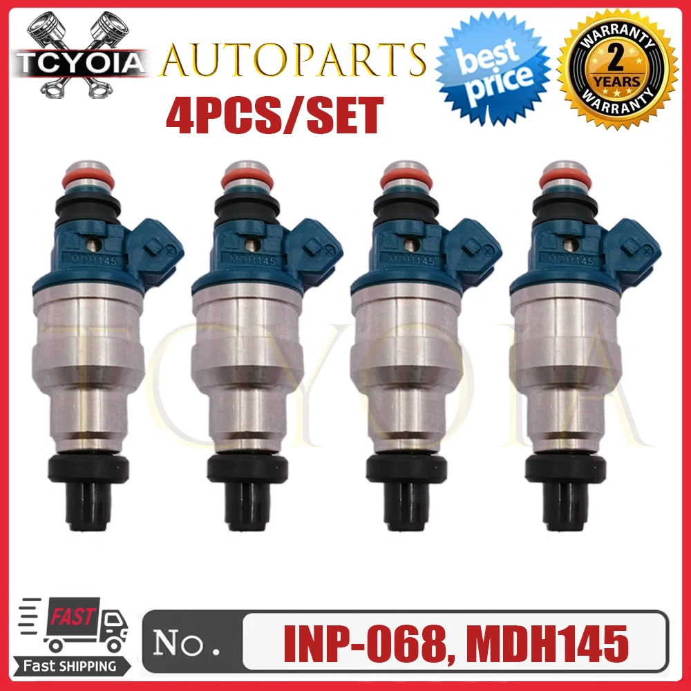 4 unids/lote INP-068 MDH145 boquilla de inyector de combustible para DODGE COLT 1.3L 1992-1995 Mitsubishi Carisma Lancer Libero Mirage Colt