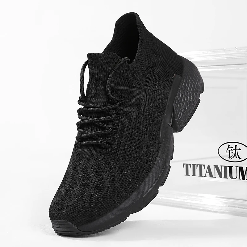 Men Casual Sport Shoes Breathable Lightweight Sneakers Outdoor Mesh Black Running Shoes Athletic Jogging Tenis Walking Shoes 46