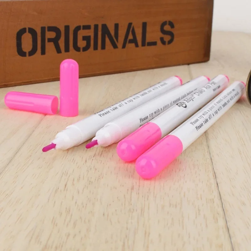 4pcs Stitch Markers Soluble Cross Stitch Water Erasable Pens Ink Fabric Marker Marking Pens DIY Multiple Colors Drawing Pen
