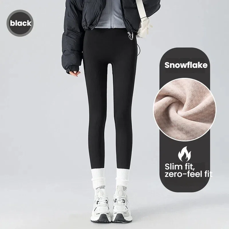 

Women's Thermal Shark Skin Leggings High Waist Tummy Control Seamless Tights Winter Fleece Lined Thick Warm Pants Woman clothing