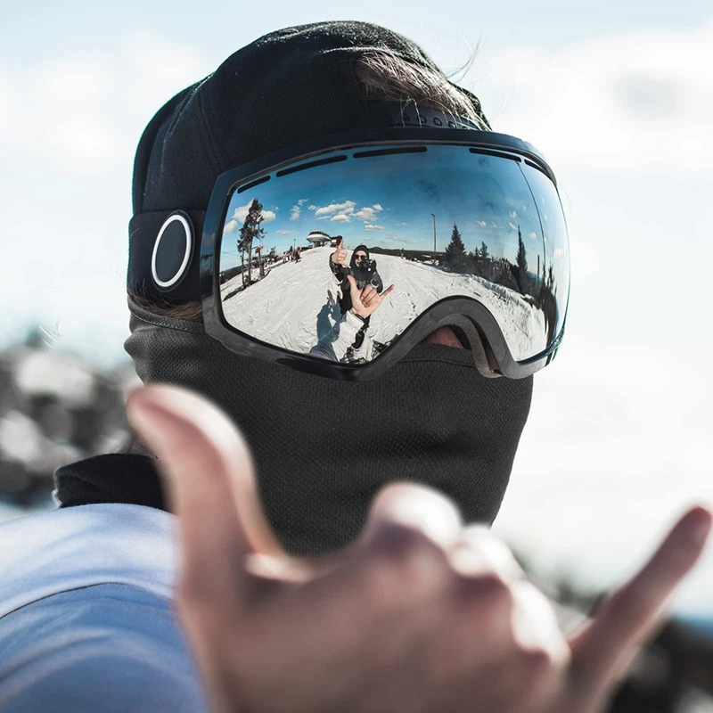 Black Ski Mask For Men And Women, UV Protection Mask, Suitable For Motorcycles And Snowboards Durable