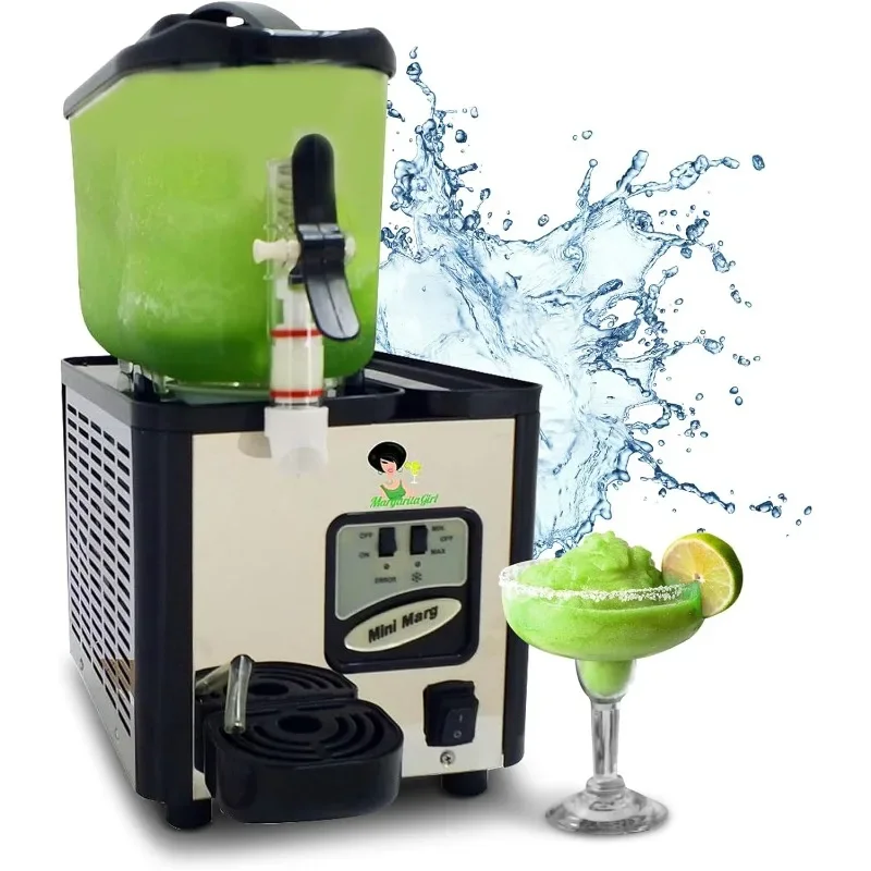 Margarita Girl Single-Bowl Mini Size Frozen Slushy Drink Machine - Versatile High-Capacity Model Features a 1.6-Gallon Bowl