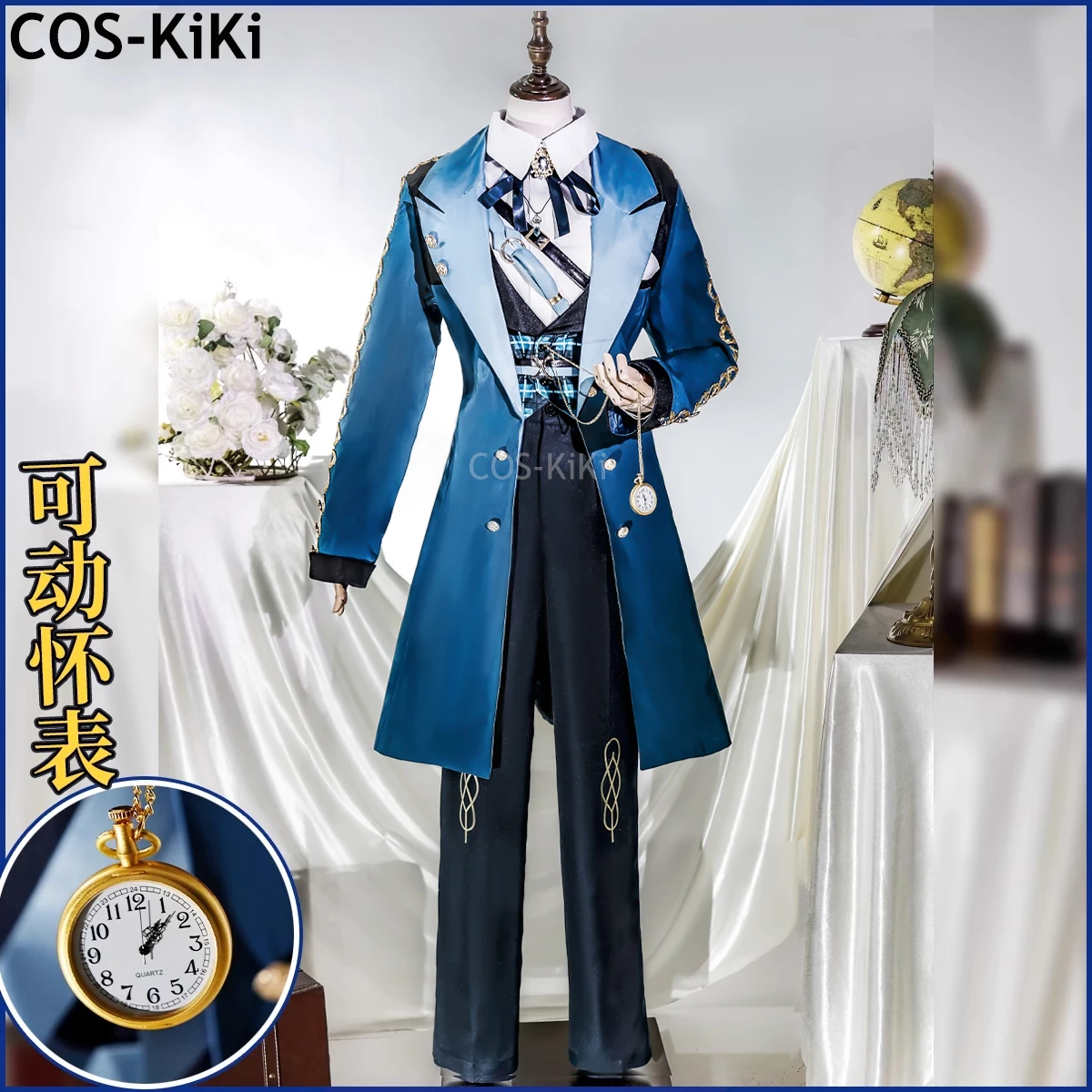 COS-KiKi Nu: Carnival Eiden Upper Class Gilding Game Suit Gorgeous Uniform Cosplay Costume Halloween Party Role Play Outfit Men