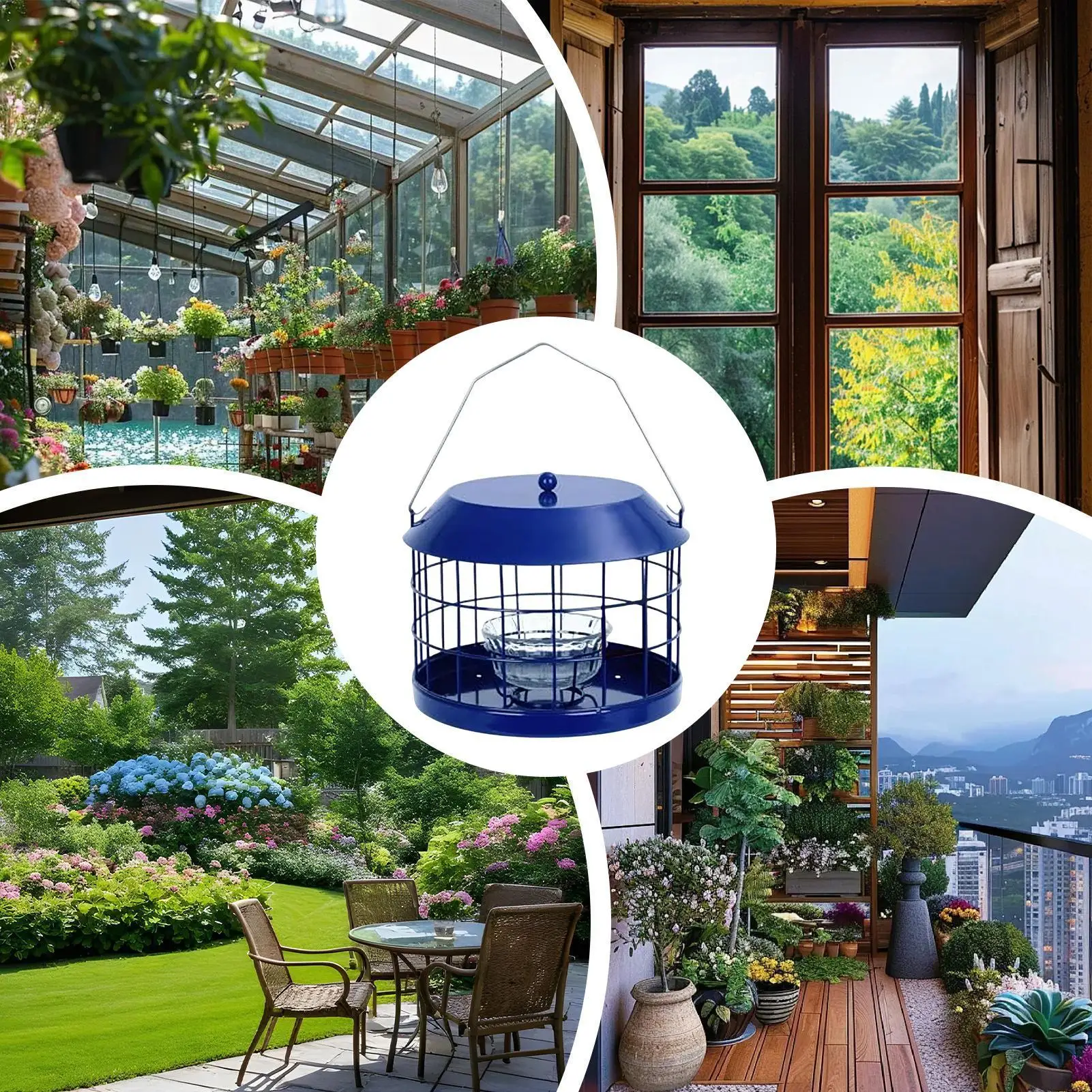 

Bird Feeders For Outdoors Caged Garden Decor Outdoor Bird Feeder For Garden Backyard Patio Lawn Window Balcony Deck Wildlife