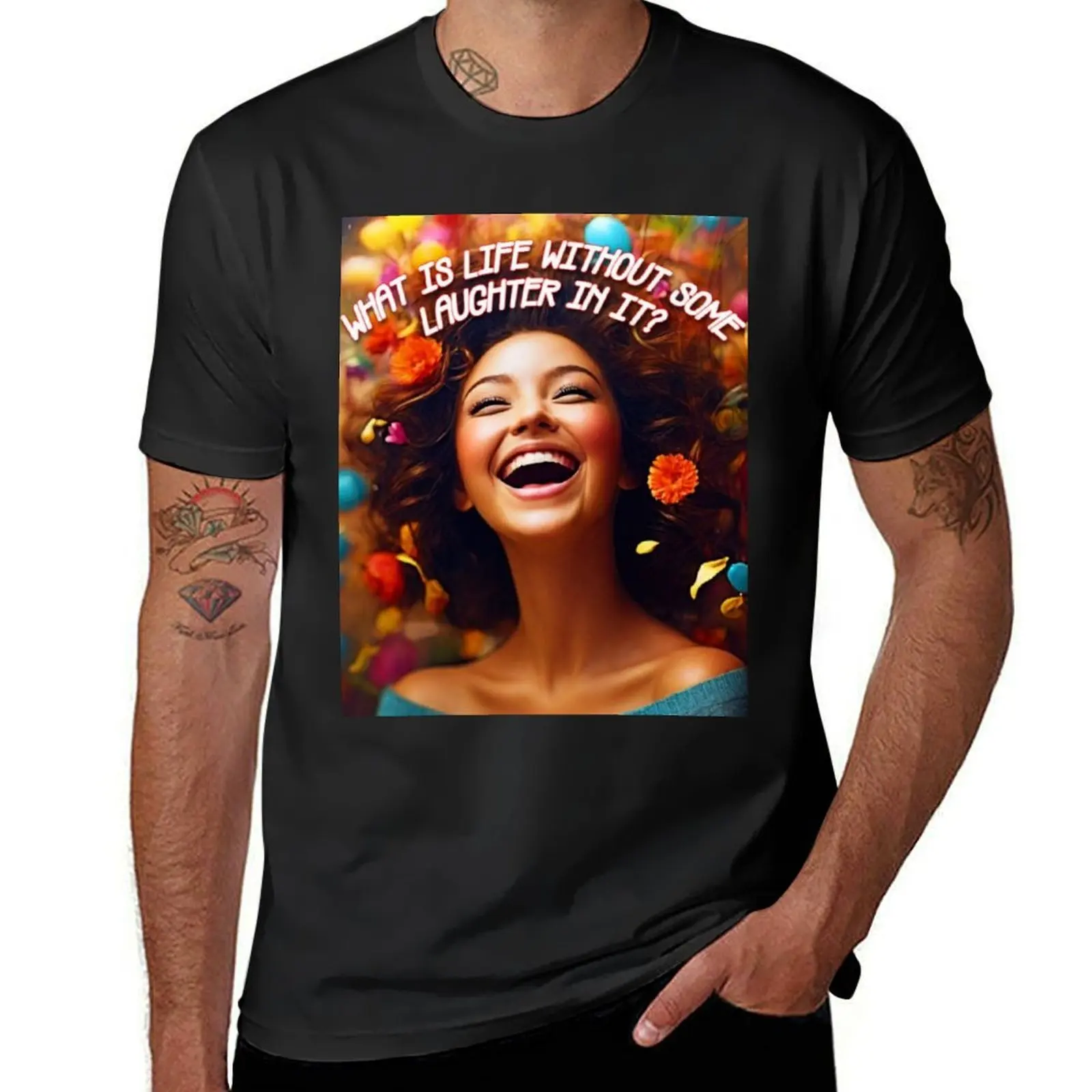 What is life without some laughter in it? T-Shirt graphics oversized sports fans mens funny t shirts