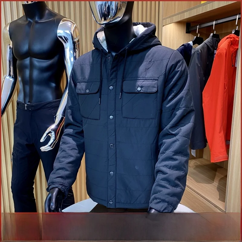 

Теплый бархатный зимний джем на подкладке из ягненка, мужское повседневное пальто с хлопковой подкладкой и капюшоном, молодежное модное длинное пальто на молнии све