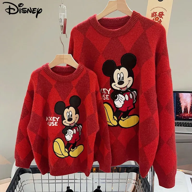 Disney New Arrival Top Fashion Casual Embroidery Mickey Mouse Pullover Autumn And Winter Heavy Industry Design Sweaters