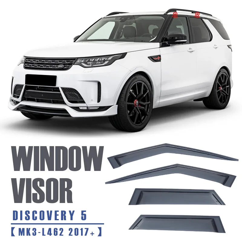 

4Pcs Window Visor for Land Rover 2004-2017 Sun Rain Awnings Shelter Weathershied Window Guard Wind Deflectors Auto Parts