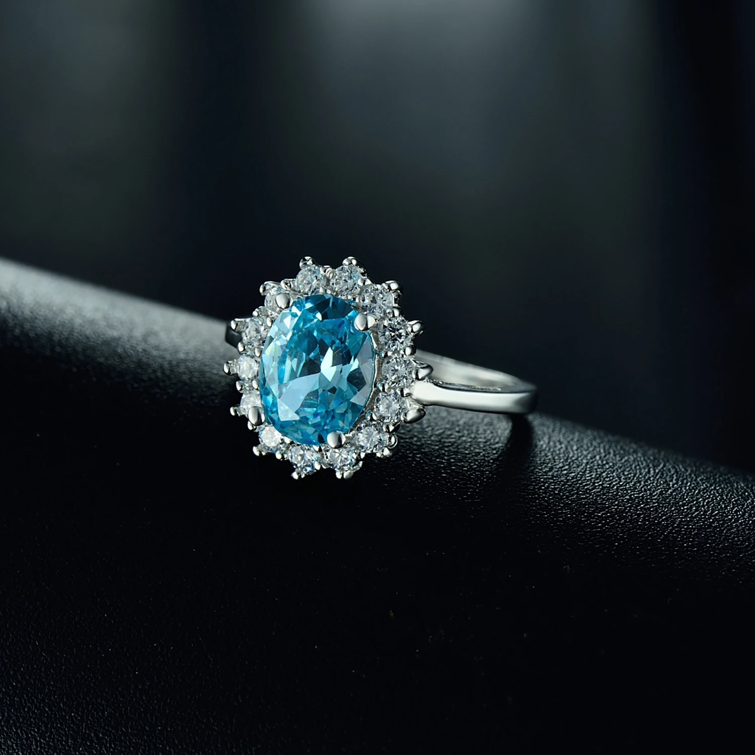 2.0Ct Fasion Real Solid 925 Sterling Silver Ring Fashion Women Gift 5A Zircon Jewelry Brand Wedding Engagement Silver Rings