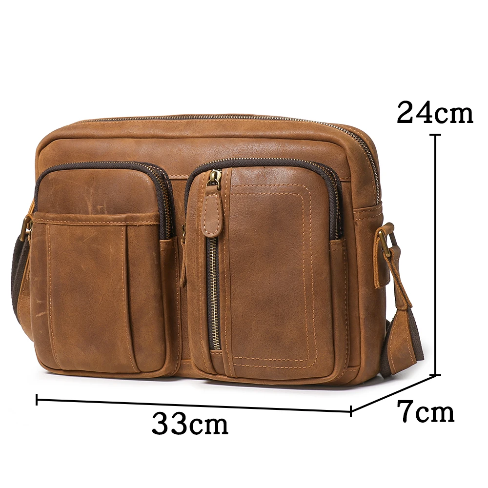 LUOKIR Vintage Neue männer Echte Leder Schulter Tasche Casual Reise Wildleder Umhängetasche Rindsleder Große Kapazität iPad Tasche – Detail 9