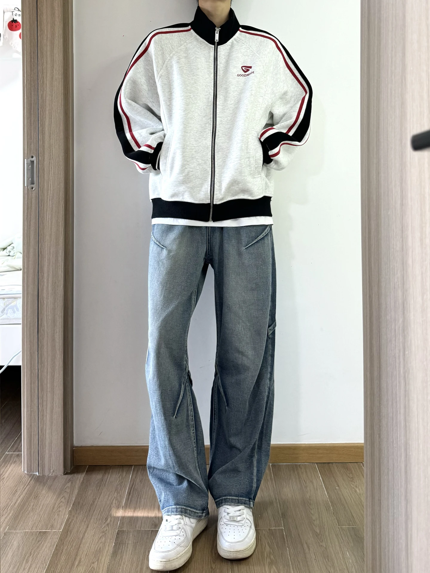 

Мужские джинсы American Sle: осенняя коллекция, широкие брюки с изогнутым кроем, микро-клеш, прямой крой, Cleanfit