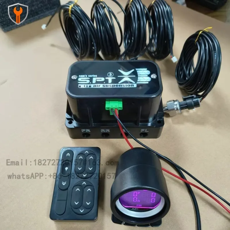 New American Wireless Remote Pressure Gauge Compressor and Pressure Gauge Management Air Ride Suspension Kit Airride Auto Parts