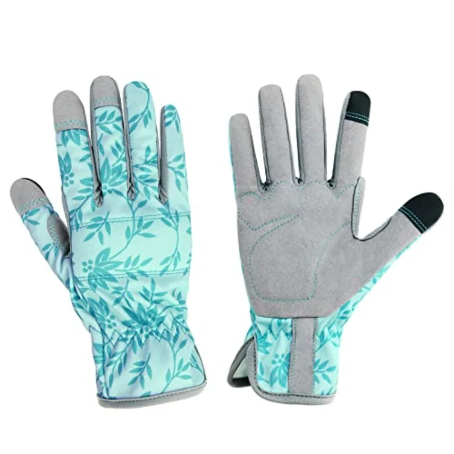 

Gardening Gloves for Women: Thorn Proof, Leather, Black, Puncture Resistant Touch Screen Compatible for Digging, Weeding, Plant