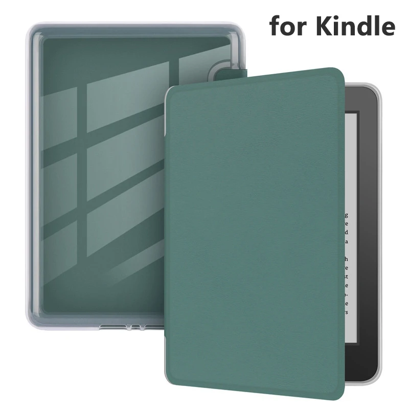 โปร่งใสพับป้องกันสําหรับKindle Paperwhite 1/2/3/4/5/6 2024 2022 Oasis 2/3 E-Book Reader Protector