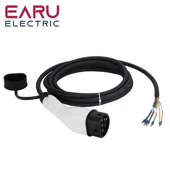 EV Charger ปลั๊กสาย Type2 16A 1 เฟสสถานีชาร์จรถยนต์ 3 เฟส 11KW 22KW IEC62196-2 สําหรับยานพาหนะไฟฟ้า