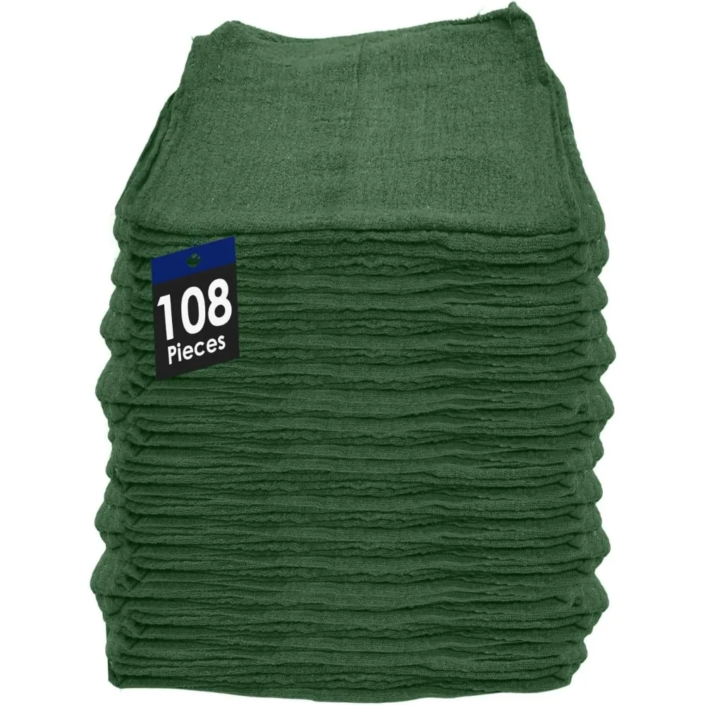 

Ultra Absorbent Lint Free Cleaning Cloths Reusable Durable Rags for Workshop Garage Kitchen 108 Pack