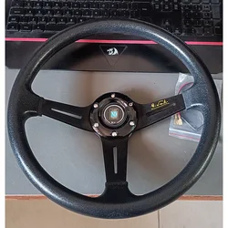 Nardi 14 Inch ND PU Auto Racing Steering Wheels Universal Deep Corn Drifting Sport Steering Wheel with ND Logo