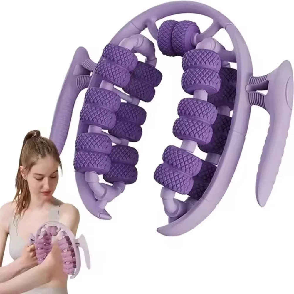 1 Stück 26-Rad Ringförmiger Beinmassagegerät mit 360-Grad-Rotation, Multifunktionales Cellulite-Massagegerät, Handgehaltenes Glättungswerkzeug